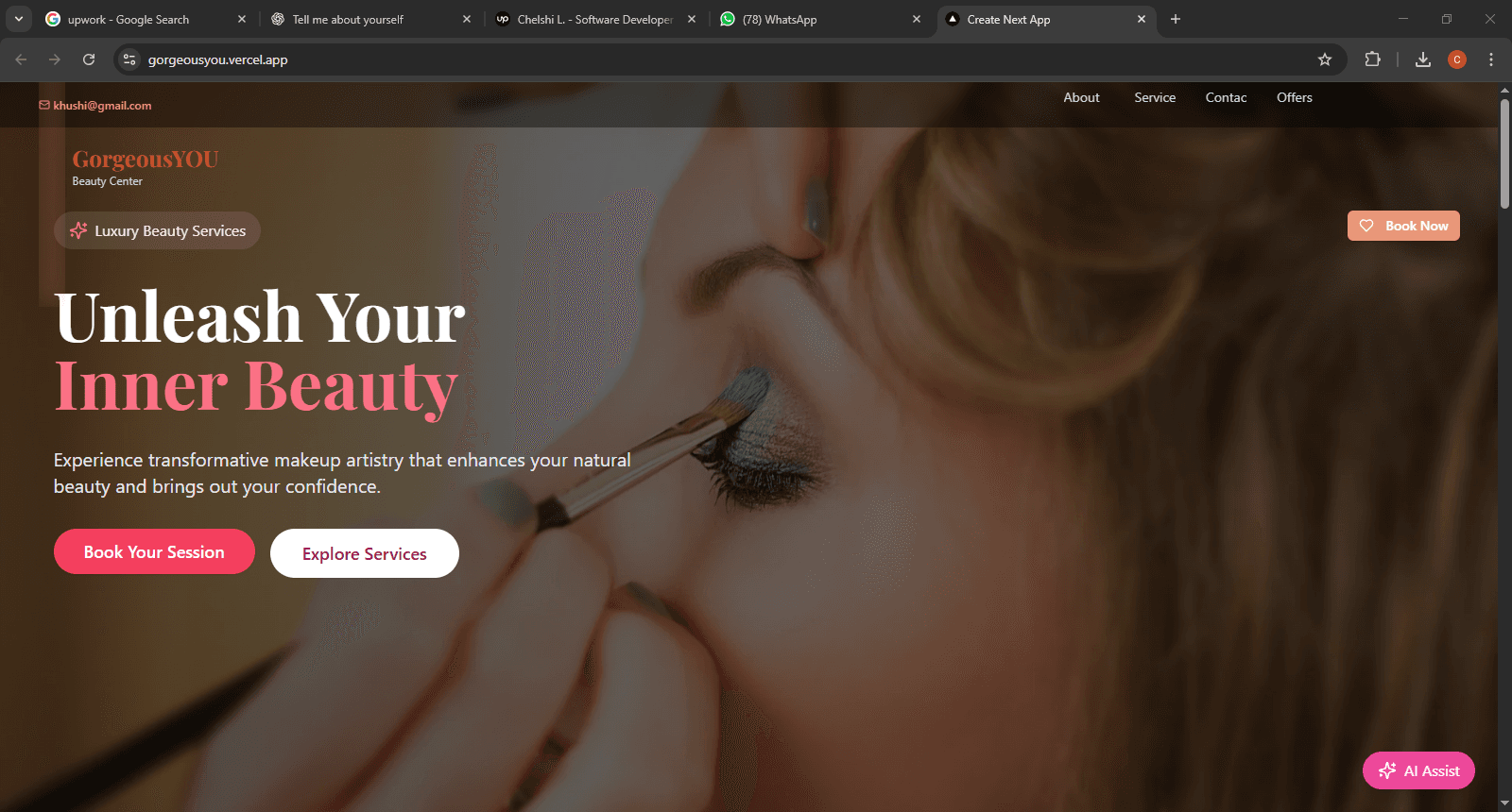Web development project showcase